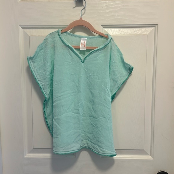 Cat & Jack teal Bathing suit cover up size 4t-5T - Picture 1 of 3